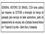 GENERAL MOTORS DO BRASIL LTDA