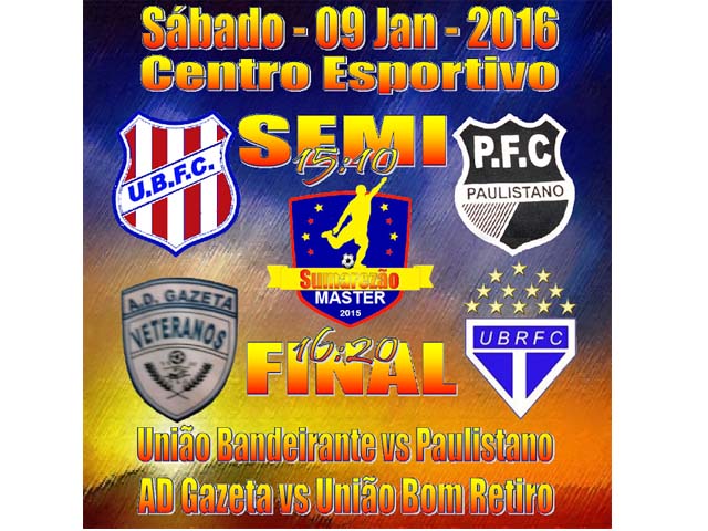 Semifinais acontecem neste sábado, dia 9, no Centro Esportivo “Vereador José Pereira” 