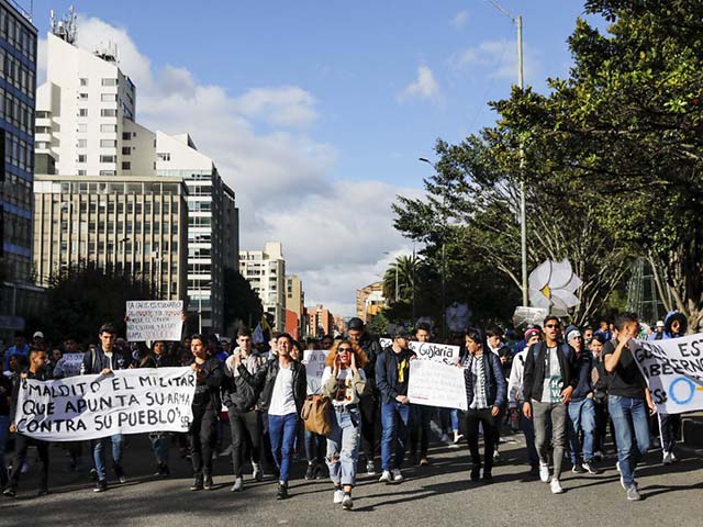 Protesto na Colômbia 