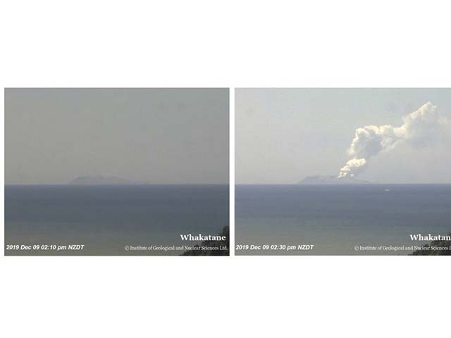 Os turistas efetuavam uma viagem pela ilha desabitada de Whakaari, onde se situa o vulcão