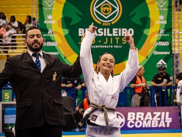 Maria Luiza conquistou o terceiro lugar no Campeonato Brasileiro da CBJJ