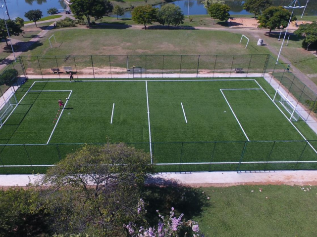 Primeiro campo a ficar pronto está localizado no Parque Ecológico, na altura do Residencial Monte Verde
