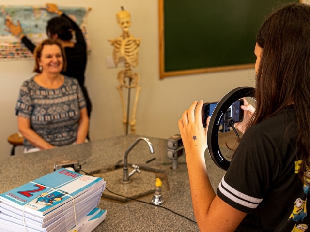 Oficina audiovisual para alunos