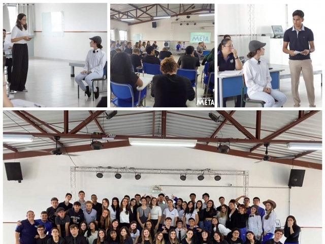 O debate aconteceu no auditório do Colégio e foi conduzido de forma democrática