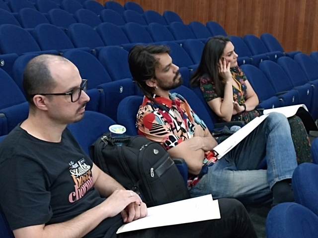 Salomão Soares, Diego Garbin e Fabrícia Mikaela foram os jurados do Femusin 2022