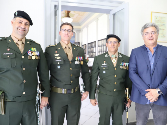 Durante a solenidade, o recém-empossado comandante Marcelus agradeceu as boas vindas
