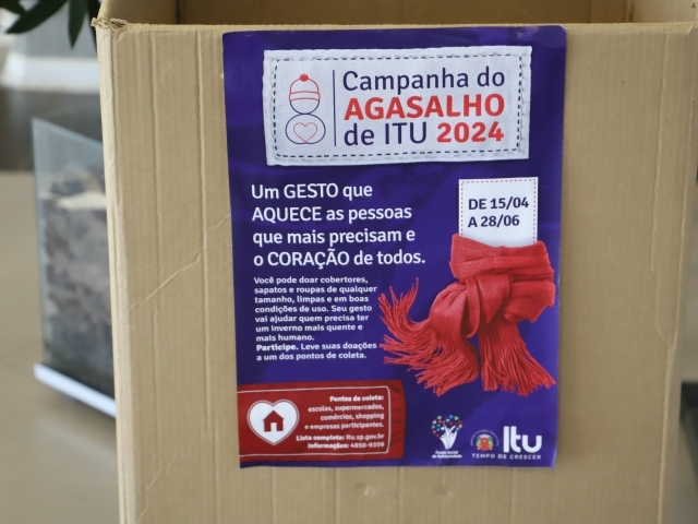 O Paço Municipal faz parte dos locais de arrecadação, a caixa de doação está posicionada no andar térreo