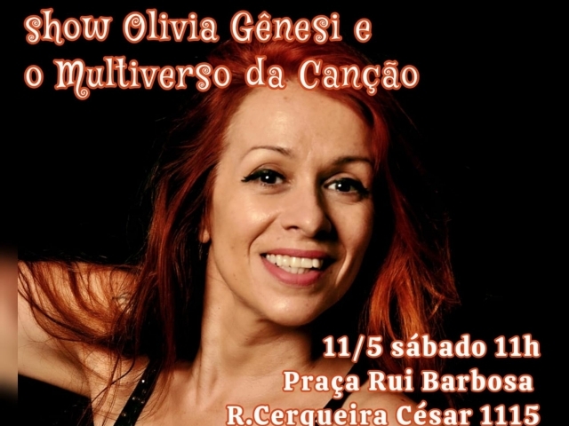 Olivia Gênesi se apresenta no próximo sábado