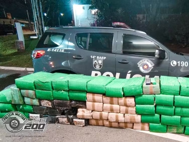 Apreensão de 1,5 tonelada de droga em Salto