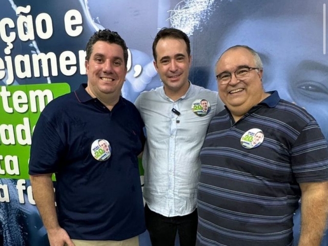 Fabrício Colli, Bruno Ganem (Podemos) e Marcelo Pinelli (Republicanos)