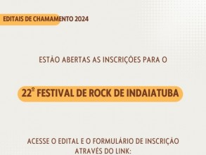 Inscrições para o 22º Festival de Rock de Indaiatuba estão abertas até dia 4 de novembro