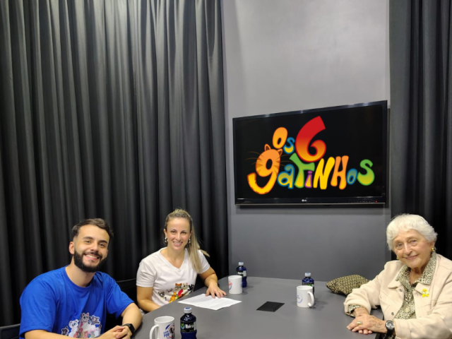 Mirian Benayon com Flávia Girardi e Marcelo Chiconato no podcast