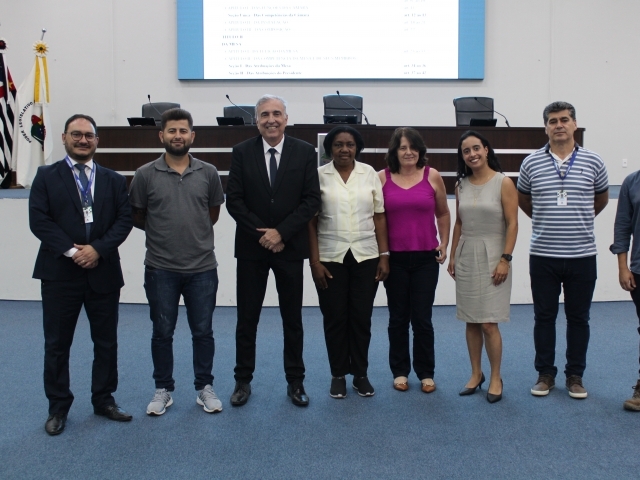 Participantes da Audiência Pública sobre a Emenda à Lei Orgânica Municipal e o Projeto de Resolução que atualiza o Regimento Interno da Câmara de Capivari