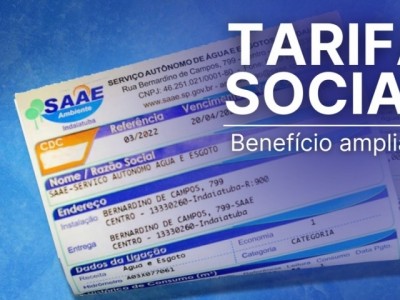 Saae amplia tarifa social para beneficiar famílias em situação de vulnerabilidade