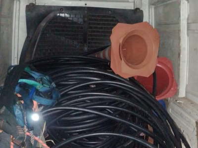 Guarda Municipal recupera 200 metros de cabo de telefonia furtados