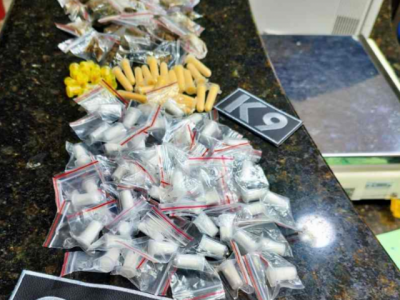Canil da Guarda Civil apreende mais de 150 porções de drogas no Tancredo Neves