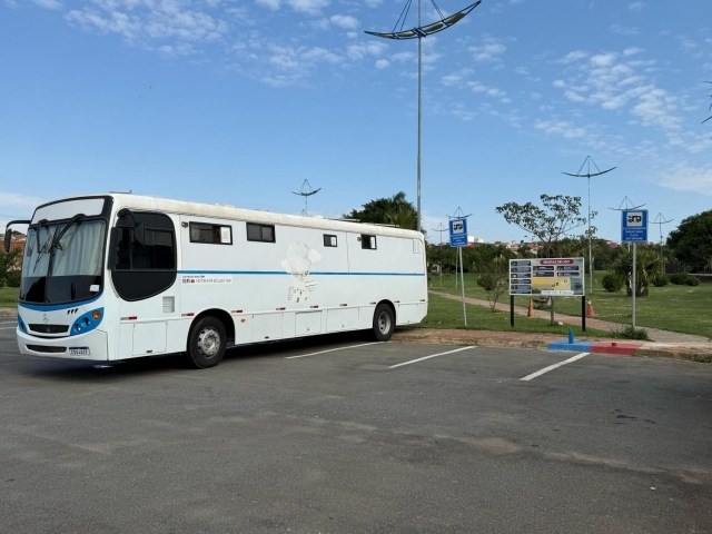 Um dos Pontos de Apoio Caravanista está localizado no estacionamento da área de lazer do Jardim Monte Verde