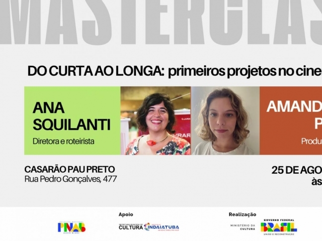 A aula é uma oportunidade para cineastas iniciantes, estudantes e entusiastas do audiovisual