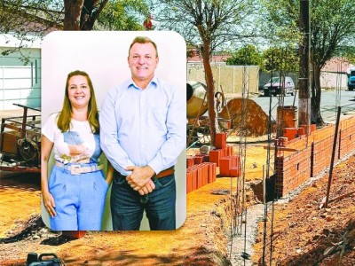 Elias Fausto inicia reforma no muro do Velório Municipal