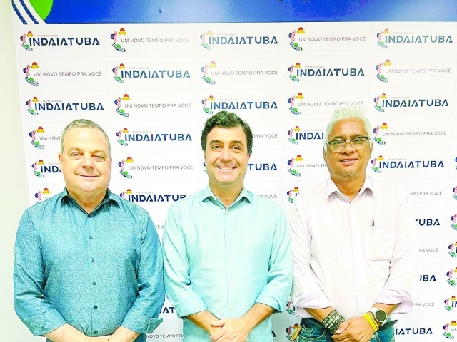 José Augusto Gonçalves, Dr. Custório e Alexandre Romão na coletiva