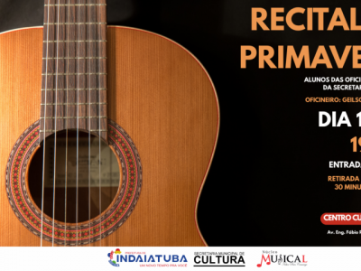 Secretaria de Cultura promove Recital da Primavera com alunos das oficinas de Violão Popular