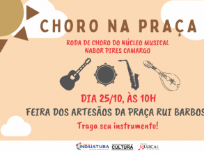 Choro na Praça retorna ao centro da cidade e reúne músicos e amantes da música