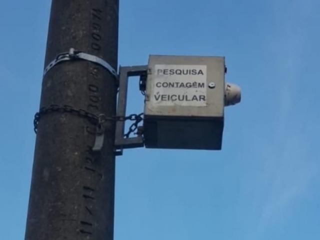 Câmeras de monitoramento utilizadas no estudo são equipadas com contador de veículos