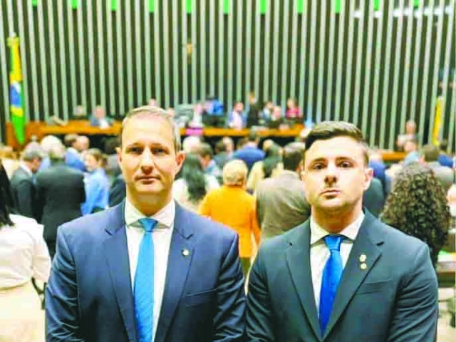 Guilherme Derrite, sec. de Segurança Pública ao lado do Deputado Delegado Bruno Lima