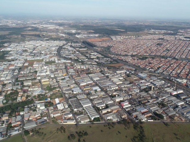 Imagem aérea do Distrito Industrial de Indaiatuba