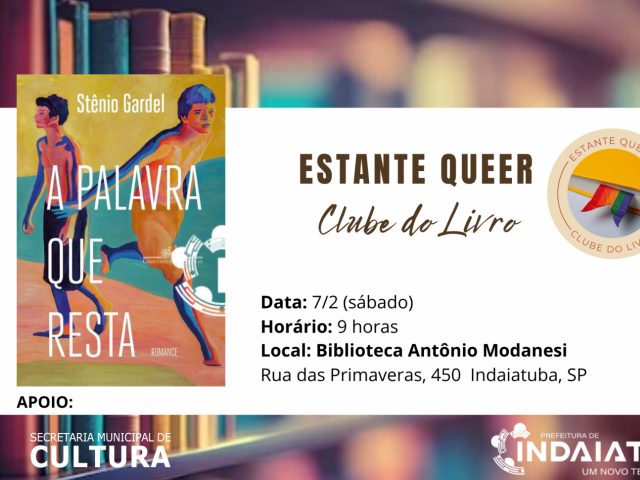 Encontro inaugural do Clube do Livro Estante Queer acontece no dia 7 de fevereiro