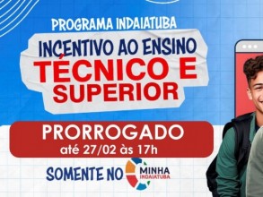 Educação prorroga inscrições do Programa de Incentivo ao Ensino Técnico e Superior