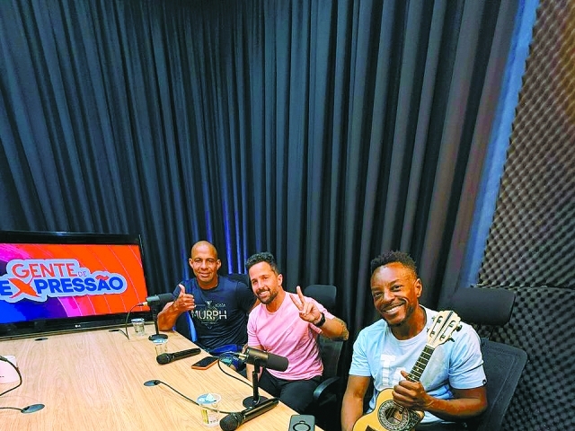 João Paulo, Rafa Munhoz e Marcelinho Oliveira no Mais Expressão