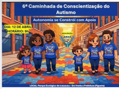 Prefeitura apoia 6ª Caminhada de Conscientização do Autismo que acontece dia 12 de Abril