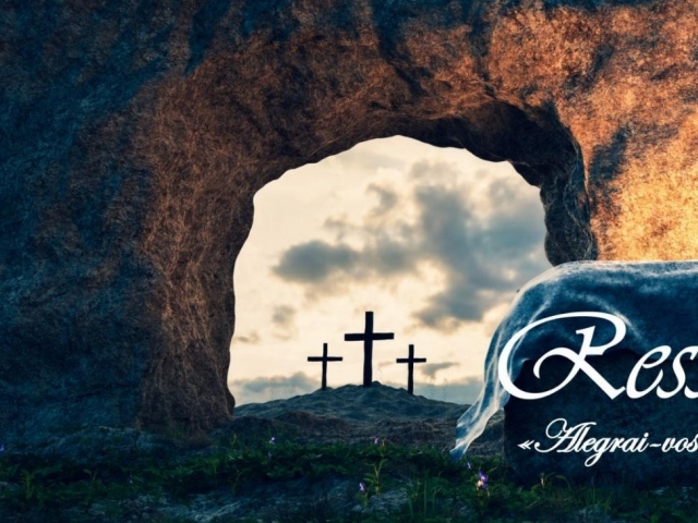 Arte do evento Ressurreição que acontece no final de abril