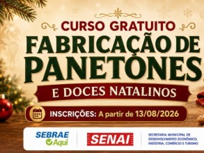 Sebrae promove curso gratuito de Panetones e Doces Natalinos em Indaiatuba