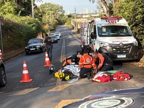 Motociclista sofre fratura após queda em estrada de Indaiatuba