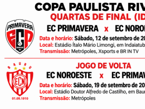 Primavera recebe o Noroeste em casa nesse sábado para mata-mata