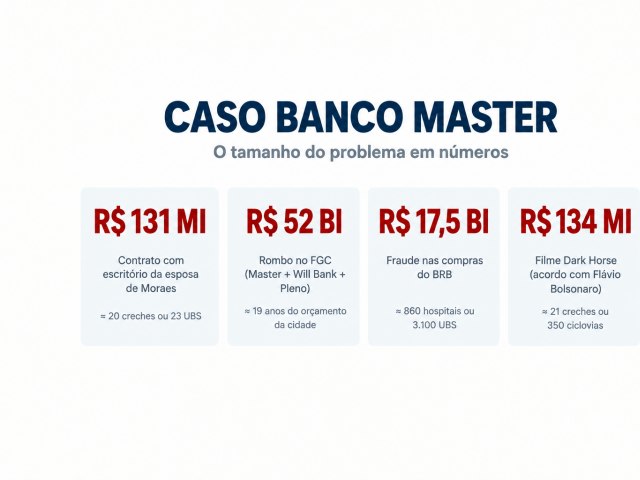 Quantos as cifras do caso Banco Master representam comparadas a obras recentes realizadas em Indaiatuba